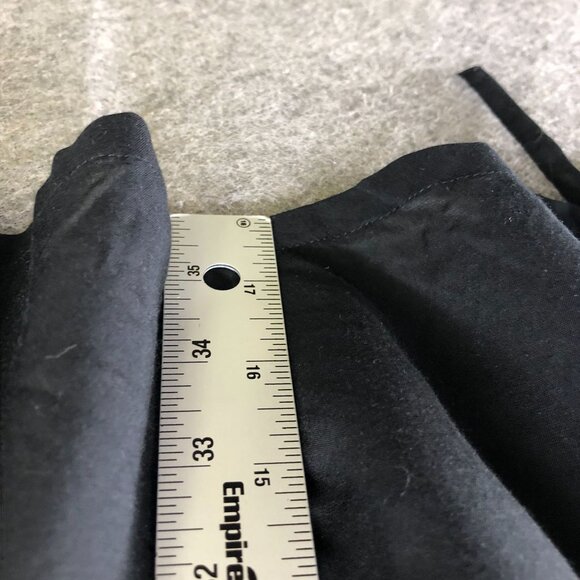 Lands' End Oversized Swim Cover Up Dress Womens L Black Sheer V-Neck Drawstring - Picture 7 of 10